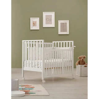 Bölcső/babaágy, átalakítható, állítható magassággal, fehér – ER Evolution