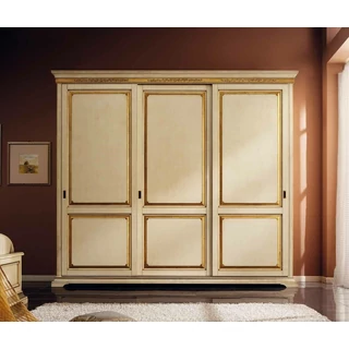 Edera Inlayed 3-sliding doors wardrobe closet