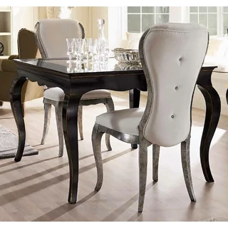 Romantic Square-shaped dining table 113x113 cm (+50 cm extendable)