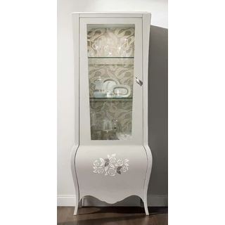 Romantic 1-door display cabinet