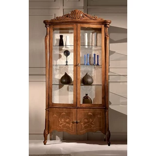 Passioni 2-doors display cabinet with decorative crown