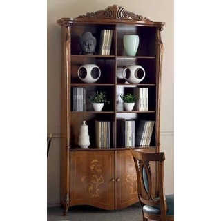 Passioni 2-doors bookcase with decorative crown