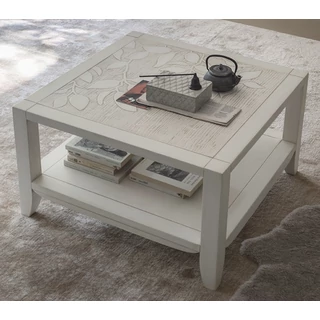 Eden Day Square-shaped coffee table (with leaf motif)