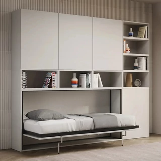 Kando &quot;E&quot; Single Foldaway Bed, 4-doors, with shelves