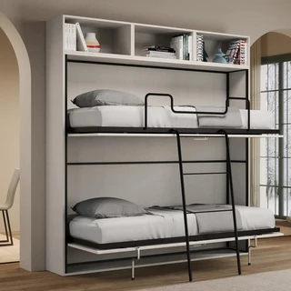 Kando &quot;L&quot; Single Foldaway Bunk Bed with shelves