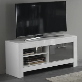 LM Modena Day TV commode - 112 cm, steel grey-white