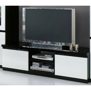 LM Roma Cromo Day TV commode - 150 cm, black-white