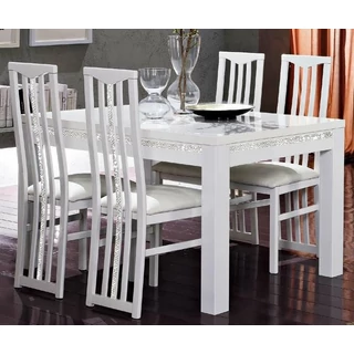 LM Roma Cromo Day Dining table 160x90 cm - white