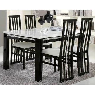 LM Roma Cromo Day Dining table 190x90 cm - black-white