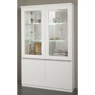 LM Roma Cromo Day 2-doors display cabinet with LED-lighting - white