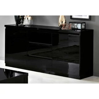 LM Roma Day 2-doors fiókos buffet chest of drawers - black