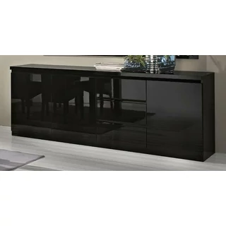 LM Roma Cromo Day 3-doors buffet chest of drawers - black