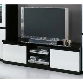Fekete-fehér TV-szekrény, 150 cm – LM Roma Day