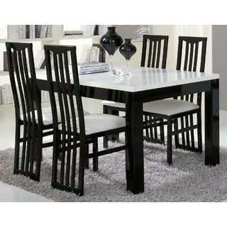 LM Roma Day Dining table 160x90 cm - black-white