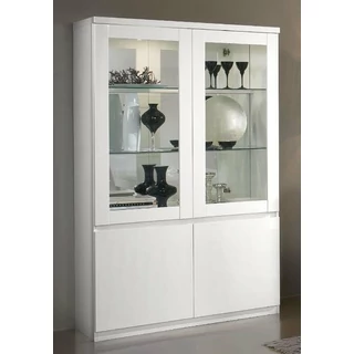 LM Roma Day 2-doors display cabinet with LED-lighting - white