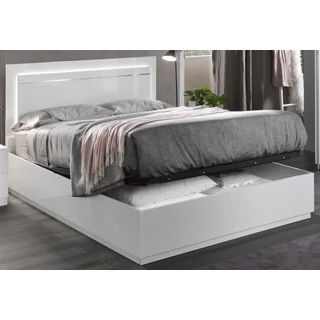 LM Star Double bedstead with bedding container - 160 cm, white