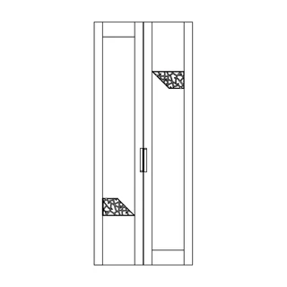 Ajtó gardróbszobához (balra vagy jobbra nyíló), áttört díszítéssel, kőrisfából – Morello 4496