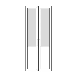 Ajtó gardróbszobához (balra vagy jobbra nyíló), tükörrel, kőrisfából – Morello 4501