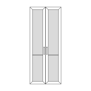 Ajtó gardróbszobához (balra vagy jobbra nyíló), tükörrel, kőrisfából – Morello 4502