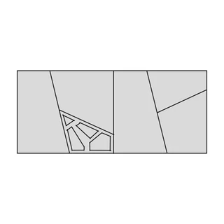 Ajtó geometrikus díszítéssel, 90 cm széles szekrényelemhez – Morello 3128.I