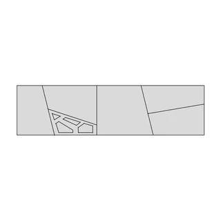 Ajtó geometrikus díszítéssel, 150 cm széles szekrényelemhez – Morello 3130.I