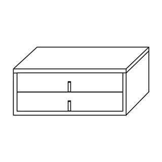 Belső 2 fiókos elem gardróbszobához, nyitott oldalfalhoz, Blumotion finoman záródó mechanizmussal, kőrisfából – Morello 4490