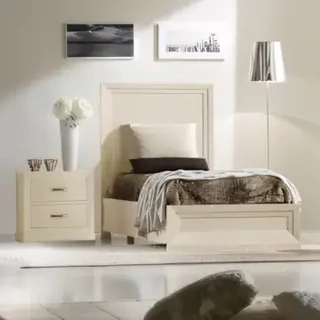 Egyszemélyes ágykeret fa fejvéggel, 130x206 cm – Morello 4063.B