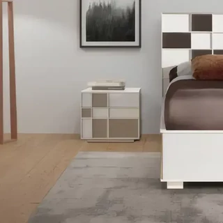 Éjjeliszekrény 2 fiókkal, geometrikus dizájnnal – Morello 3984