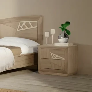 Éjjeliszekrény 2 fiókkal, háromszöges mintával – Morello 3995