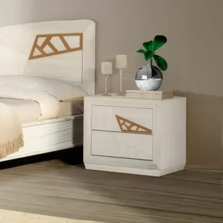 Éjjeliszekrény 2 fiókkal, háromszöges mintával – Morello 4002