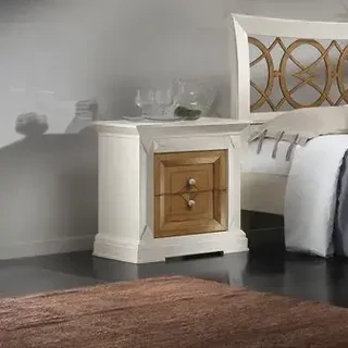 Éjjeliszekrény 2 fiókkal, intarziás – Morello 4188