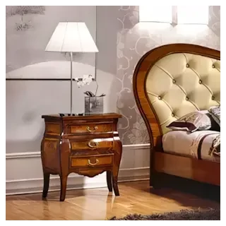 Éjjeliszekrény 3 fiókkal, Bois de Violette intarziával – Morello Napoletano 4089