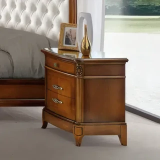 Éjjeliszekrény 3 fiókkal, intarziás – Morello 4101