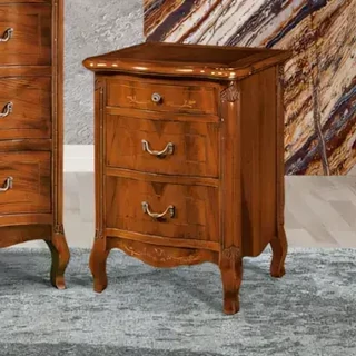 Éjjeliszekrény 3 fiókkal, intarziás – Morello 4341