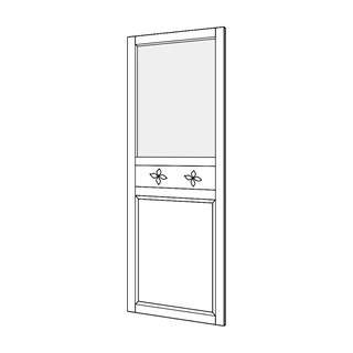 Előszobafal elem tükörrel, gravírozott díszítéssel, 70 cm széles – Morello 3608.BSI