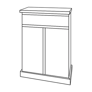 Előszobaszekrény elem, 2 ajtós, 1 fiókkal – Morello 3612.L