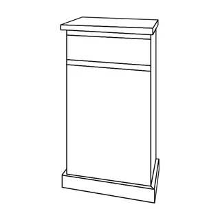 Előszobaszekrény elem, 1 ajtós, 1 fiókkal – Morello 3613.L