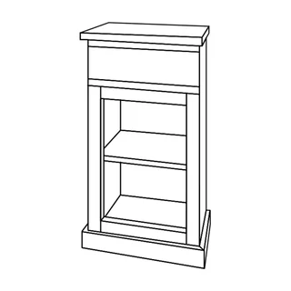 Előszobaszekrény elem, 1 üvegajtós, 1 fiókkal – Morello 3613.V