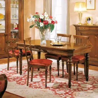 Étkezőasztal, bővíthető, intarziás – Morello 2122