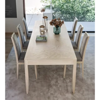 Étkezőasztal, bővíthető, levélmintás – Morello 2278