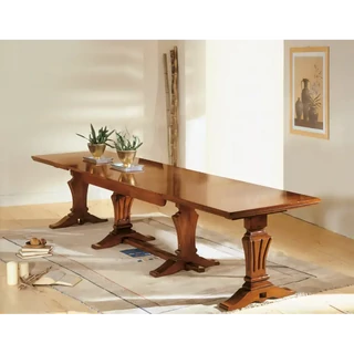 Étkezőasztal, bővíthető, görög mintás intarziával – Morello 2357