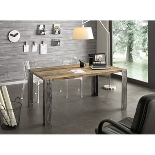 Étkezőasztal fém lábakkal, tömör tölgy – Morello 2221