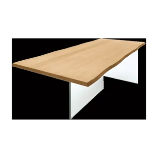 Étkezőasztal üveglábakkal, természetes szegéllyel, 160x90 cm – Morello 2214