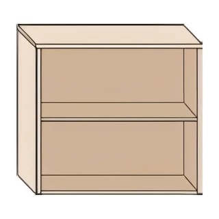 Fali szekrényelem 2 polccal, 100x104,5 cm – Morello 3206