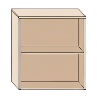 Fali szekrényelem 2 polccal, 100x143 cm – Morello 3207