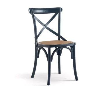 Fekete szilfa szék természetes rattanfonatos ülőfelülettel – Morello 2566