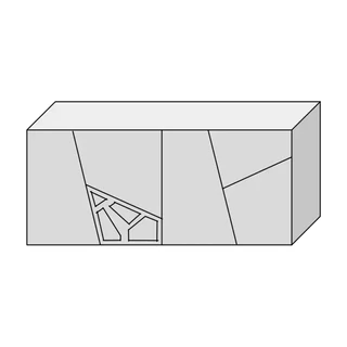 Fiók geometrikus díszítéssel, 90 cm széles, 35 cm mély – Morello 3133.AI