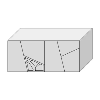 Fiók geometrikus díszítéssel, 90 cm széles, 42 cm mély – Morello 3133.BI