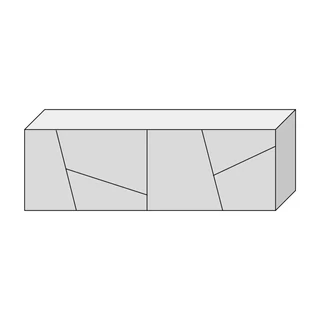 Fiók geometrikus díszítéssel, 120 cm széles, 35 cm mély – Morello 3134.AT