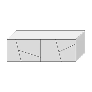 Fiók geometrikus díszítéssel, 120 cm széles, 42 cm mély – Morello 3134.BT